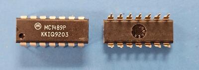 (4PCS) MC1489P MOTOROLA Line Receiver, 4 Func, 4 Rcvr, BIPolar, PDIP14
