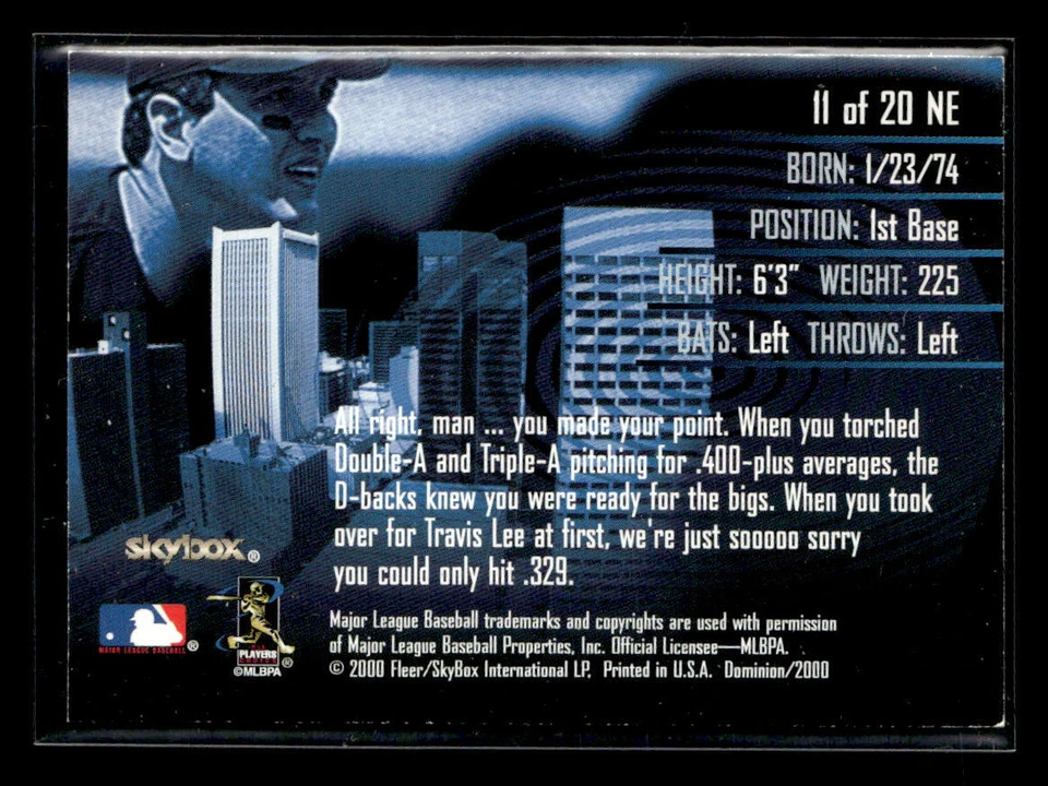 2000 SkyBox Dominion #11NE Erubiel Durazo New Era card - Image 2 of 2