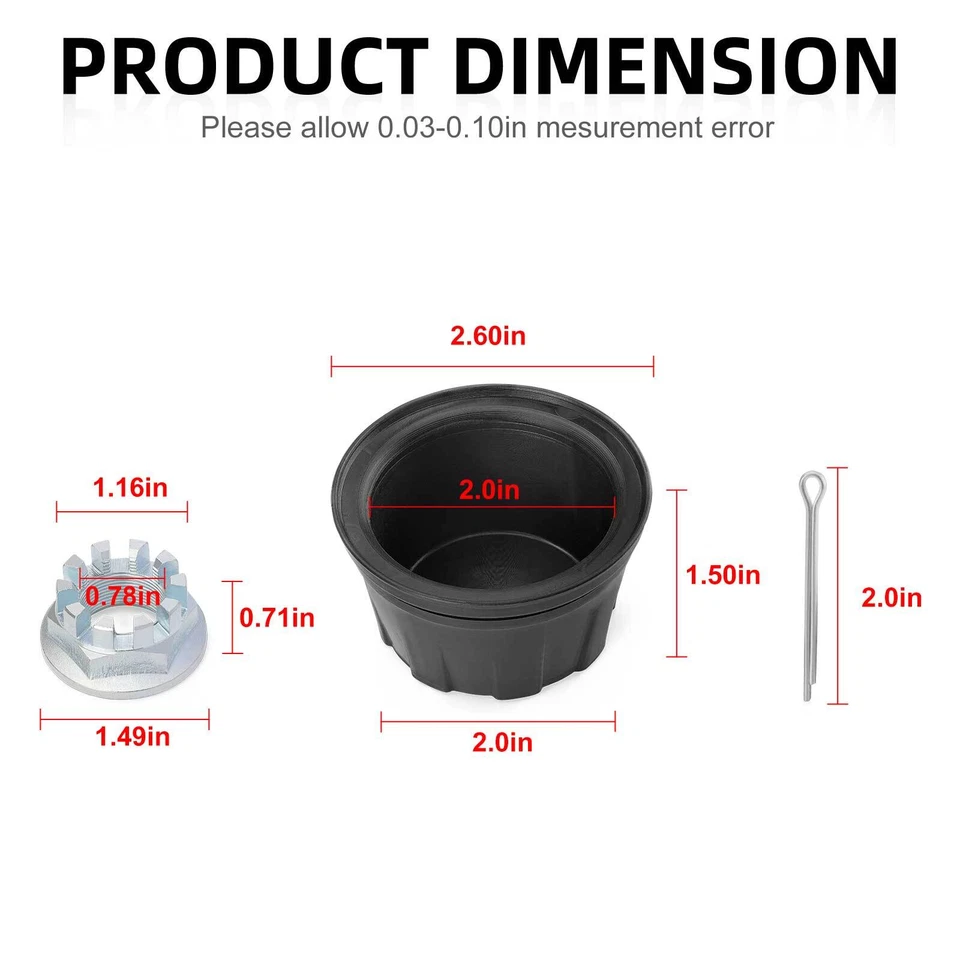 4 Wheel Center Cap Nut Pin Kit for Honda Rancher 420 Foreman 500 Rubicon 520 - Image 3 of 4