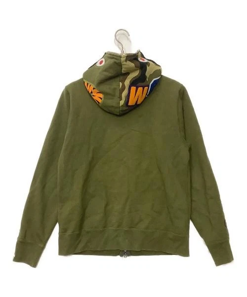 A BATHING APE (BAPE) Felpa con cappuccio e zip Ape 1st Shark uomo full zip nera usata