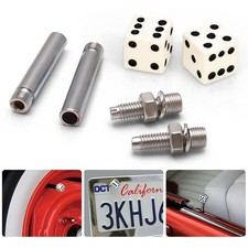 White Dice 2 Valve Cap Door Plunger Plate Bolt Combo Kit Small Block 350