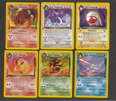 Pokémon Karte 1. Edition Team Rocket Deutsch Set Unvollständig, Uncommon und Com