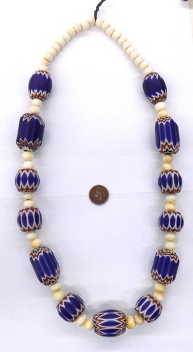 SALE Unbelievable Set of Venetian Chevron African Trade Beads Venetian  Bin 66