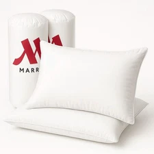 Marriott Luxury Hotel Pillows | King Size Feather & Down Pillow for Side & Back