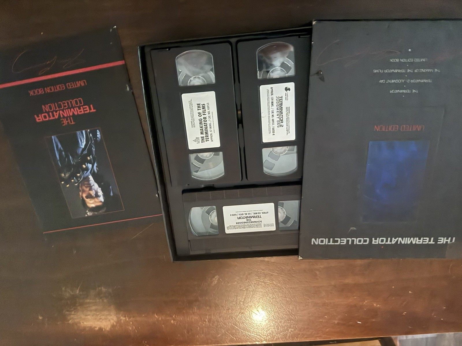 The Terminator Collection VHS Set 3 Box Limited Ed. Book Hologram Cover 1992