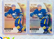 2023-24 ALLURE HOCKEY 2 CARD LOT BLACK RAINBOW SP #115 ZACH BENSON X2 SABRES