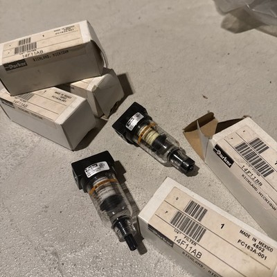 Lot of 5 Parker 14F11AB 14F11BB Prep-Air II Pneumatic Filter 1/4'' NPT FC163A-001