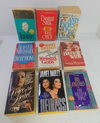 Lot of 9 Romance Novels Stories Paperback Mixed Authors. Danielle Steel, Ju...