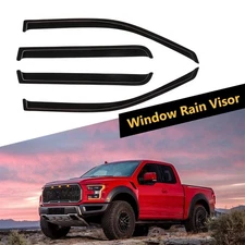 Wavy Window Visor Vent Rain Guard Deflector For Ford F150 Crew Cab F-150 04-08