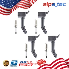 Set of 4 Ignition Coil Pack and Iridium Spark Plug UF802 for Chevrolet Buick GMC