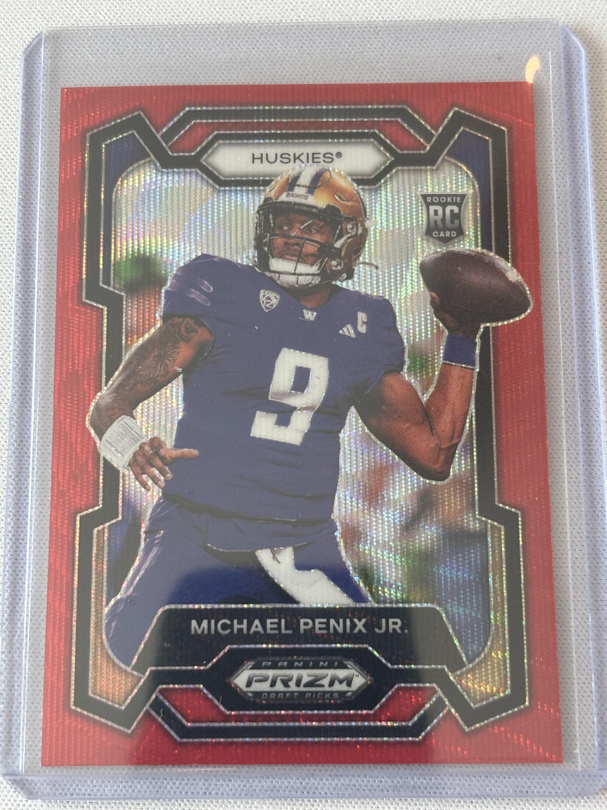 2024 Panini Prizm Draft Picks #101 Michael Penix Jr. Ruby Wave