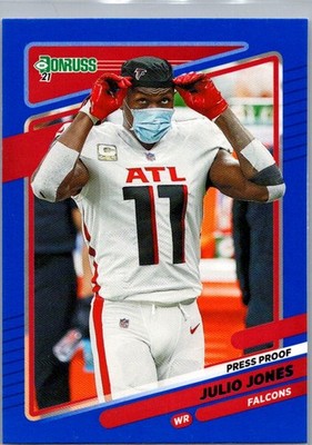 2021 Donruss #233b Julio Jones Press Proof Blue No Helmet