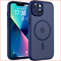 HandyhüLle Magsafe StoßFest Kratzfest Transluzente RüCkseite Blau FüR Iphone 13