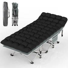 Catres Con Colchón Para Dormir Adultos Cama Individual De Acampar Portátil Base