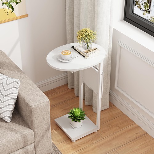 C Shaped End Table for Couch, Side Table for Couch, Small Couch Side Table fo... - Picture 2 of 8