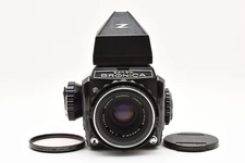 [MINT] Zenza Bronica S2 Late Model Camera Black Prism Finder 75mm F/2.8 From JPN