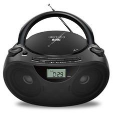 Portable CD Player Bluetooth Boombox with AM/FM Radio, USB, AUX-in, Headphone...
