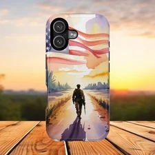 Military Mom iPhone Case, Magnetic Patriotic Soldier Phone Cover