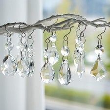 12 Pcs Crystal Chandelier Prisms Rainbow Hanging Crystals Suncatcher