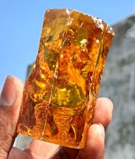 1643.5 Carat Natural Yellow Sapphire Rough IGL Certified 70x33 mm Loose Gem 5DDB