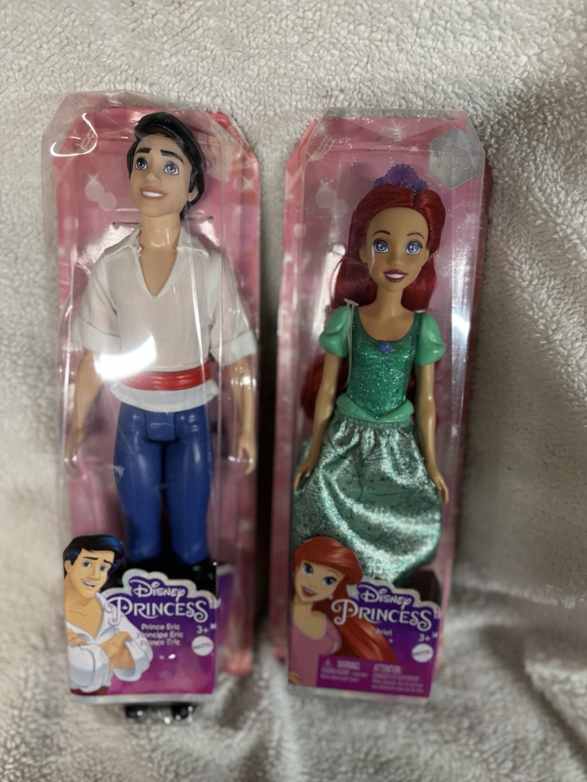 Disney Princess Ariel 11" & Prince Eric 12" Doll Set - The Little Mermaid