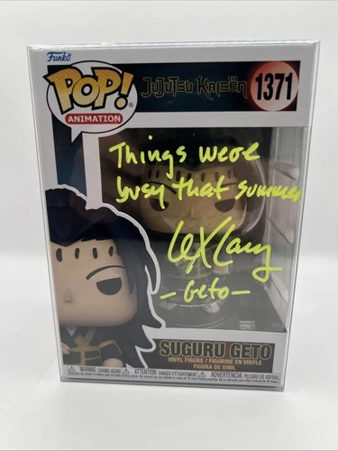 Jujutsu Kaisen Anime Suguru Geto #1371 Signed By Lex Lang Funko Pop JSA COA
