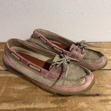 Twisted X Dusty Tan/Pink Driving Mocs Women s Size 8.5 M