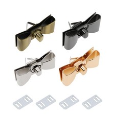 4 PCS Classy Bowknot Purse Locks 55x23mm Twist Lock Handbag DIY Hardware