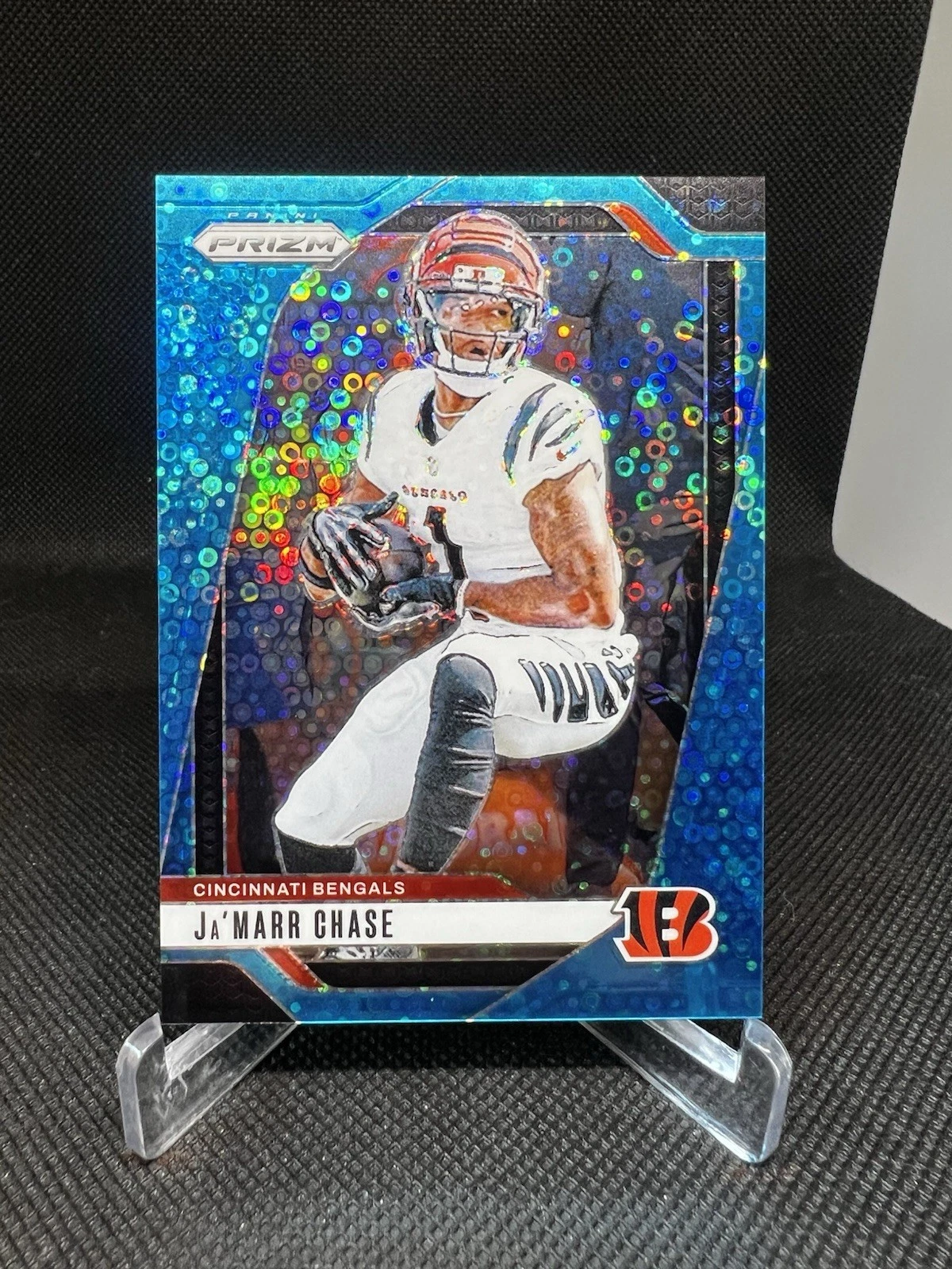 2024 Panini Prizm JaMarr Chase No Huddle Blue Disco /99 Bengals