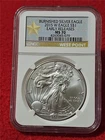2015-W  Silver Eagle Dollar ASE NGC MS 70 EARLY RELEASES BURNISHED        #T1287