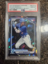 2024 bowman chrome arjun Nimmala Sapphire BLACK /10 PSA 10