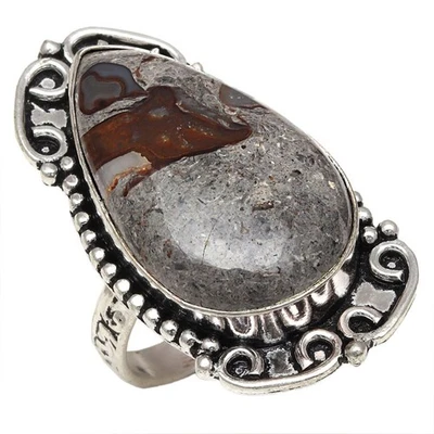 Rock Calci Agate Gemstone Handmade Silver Jewelry "8A" - image 1 of 4