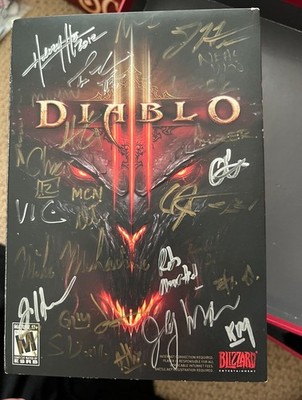 Diablo 3 III PC Video Game Signed by Blizzard Co-Founder, Creators, & Designers