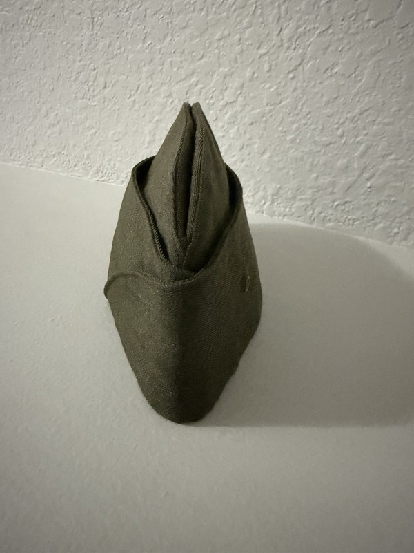 USMC Male Garrison Cap Size 6 7/8 Hat - Poly/Wool Gabardine MC Green