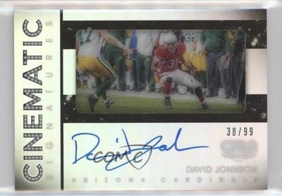 2016 Panini Gala Cinematic Signatures 38/99 David Johnson #CS-DJS Auto 1k5