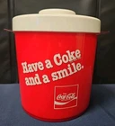 Vintage Coca-Cola Ice Bucket Plastic Red Ice Bucket British Patent Isolex
