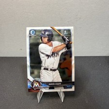 2018 Bowman Chrome Baseball Prospects Aaron Knapp Miami Marlins 1st Bowman #BCP5