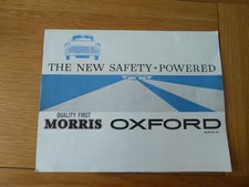 MORRIS OXFORD SERIES VI Car Sales Brochure Oct1961