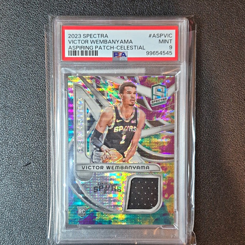 Panini Spectra 2023-24 Victor Wembanyama RC Aspiring Patches #ASP-VIC /99 PSA 9