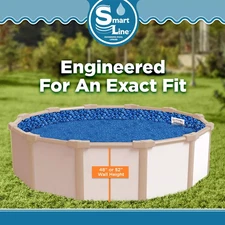 SmartLine Boulder Swirl Overlap Round Above Ground 25 Gauge Swimming Pool Liner