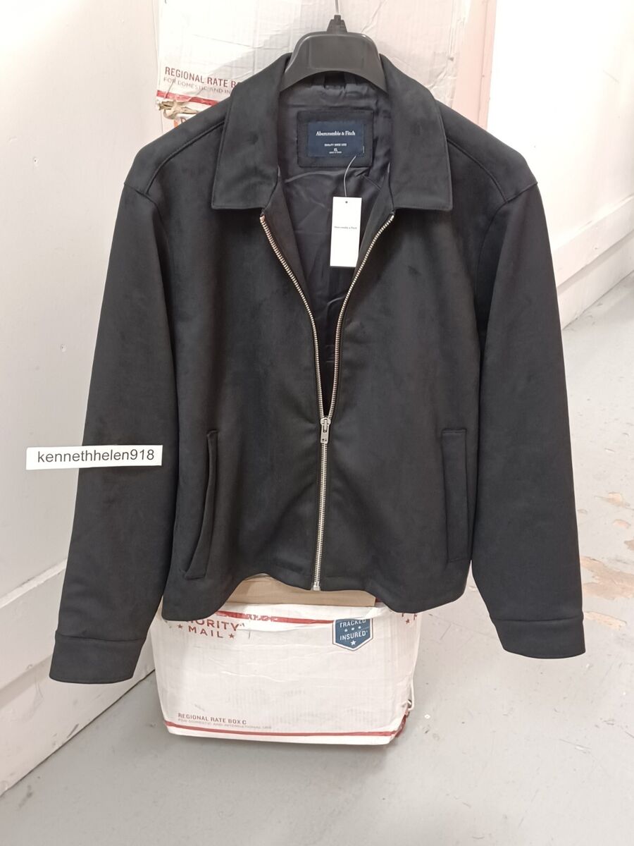 ABERCROMBIE & FITCH CROPPED VEGAN SUEDE ZIP SHIRT JACKET ABERCROMBIE & FITCH CROPPED VEGAN SUEDE ZIP SHIRT JACKET