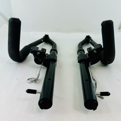 Push Cane Handles Wheelchair Black Adjustable Angle Padded - Picture 4 of 14