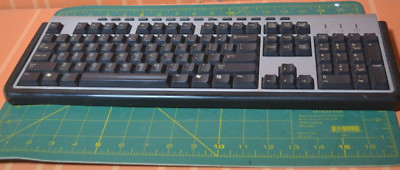 LITE-ON CORDED KEYBOARD PS2 WIRED SK-1788 VINTAGE BLACK REPLACEMENT KEYS & FEET