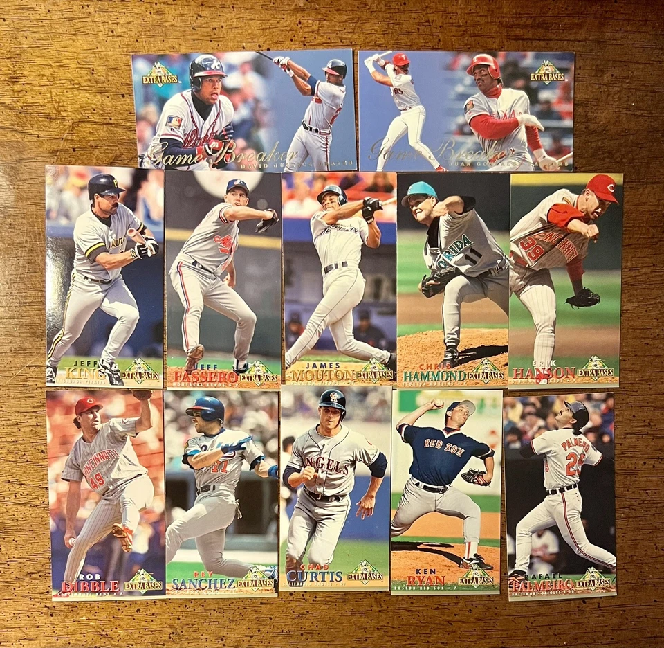 Lote de 24 tarjetas de béisbol Fleer Extra Bases 1994 altas de gran aspecto casi nuevas Foto 4 de 4