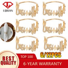 Napkin Rings Bismillah Letter Metal Napkin Ring Alphabet Napkin Buckles Holder