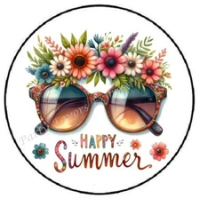 HAPPY SUMMER SUNGLASSES ENVELOPE SEALS LABELS STICKERS PARTY FAVORS
