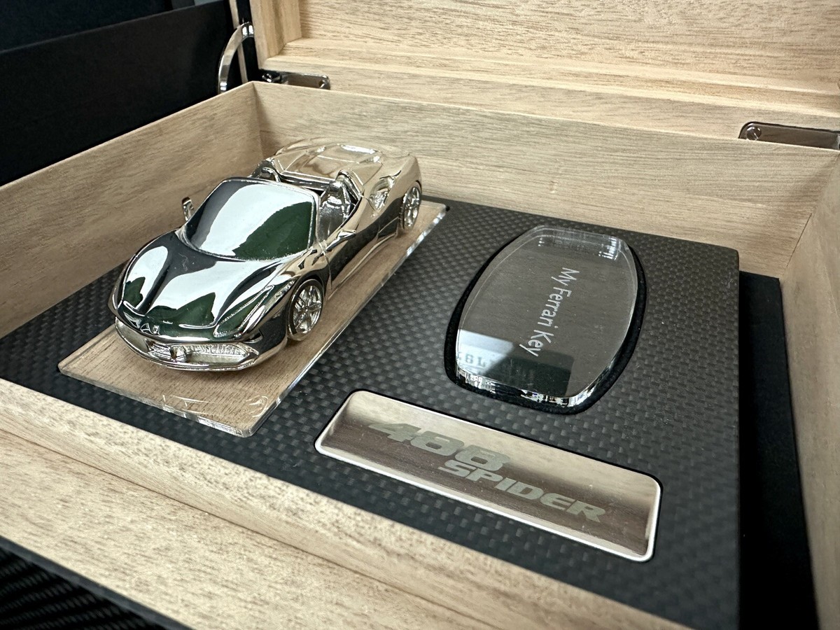 Ferrari 488 Spider Official Accessory Wooden Cigar Humidor Box