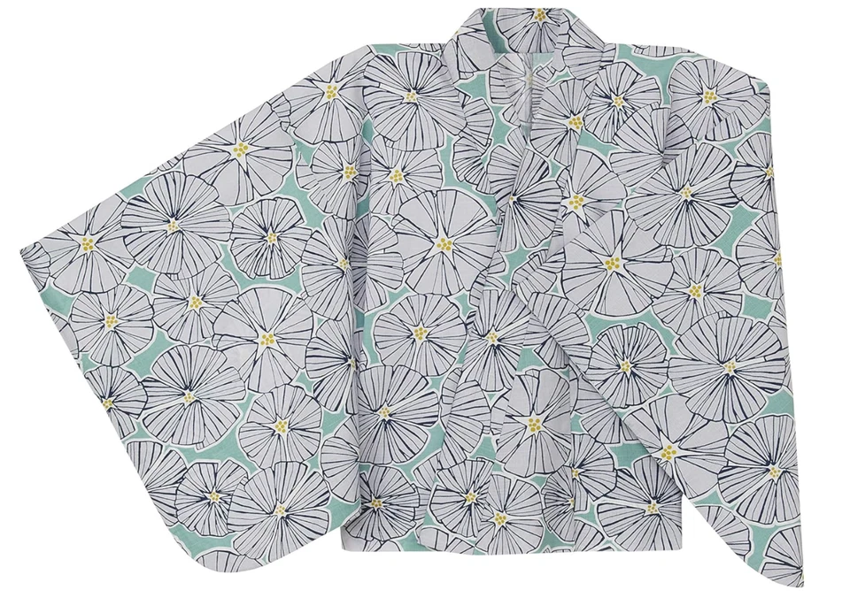 Two-part yukata  Kimono Perfectly Tied Tsukuri-Obi CUT PATTERN  Free shipping!! - Image 3 of 4