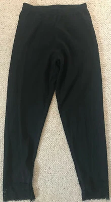 Janina avec Style Femmes 3/4 Leggings Pantalon TAILLE XS 34 Noir Haut Am Ourlet - Photo 1/4