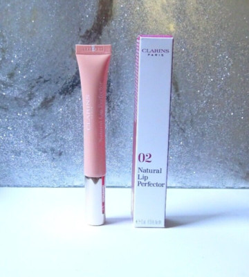 Clarins Natural Lip Perfector in 02 Apricot Shimmer 12ml Full Size Neu Originalverpackt